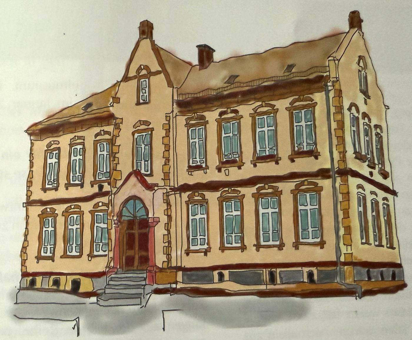 Zeichnung alte Schule